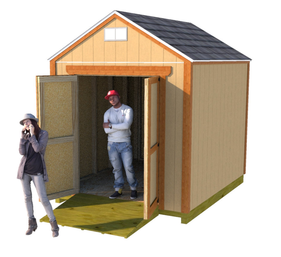 8x10 gable door on end wall