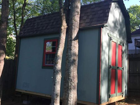 Build this neat shed using my 8x12 barn shed plans like this happy customer did.