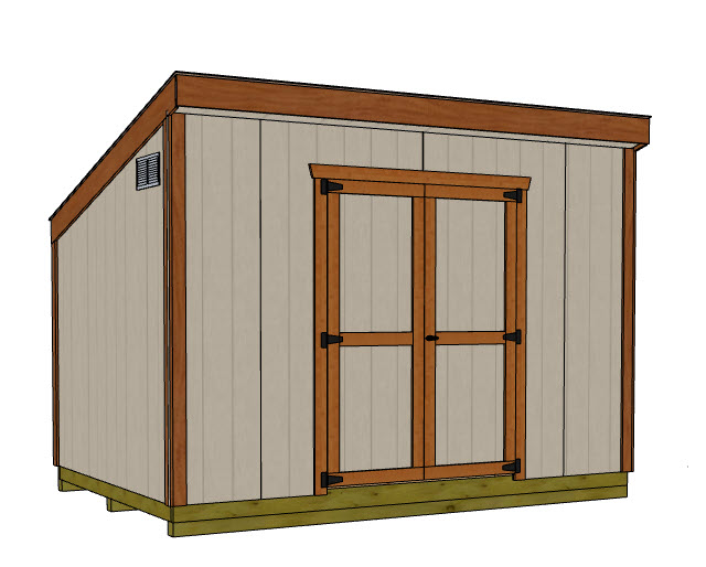 8x12 lean-to shed plans with double shed doors
