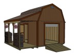 12x16 barn shed with porch