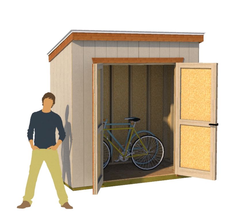 4x8 Lean-to Shed Plan