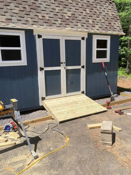 How to build a ramp for a storage shed