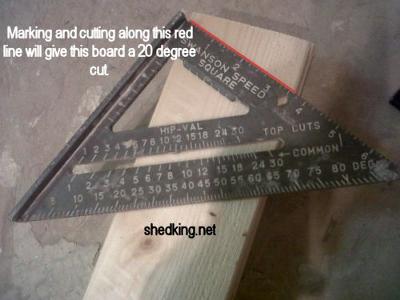 cutting shed truss angles