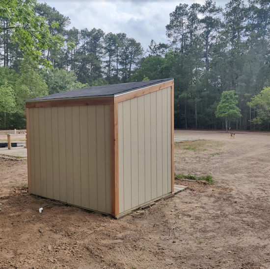 David's Lean to Shed back view picture. David's Lean to Shed back view picture.