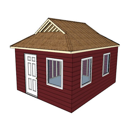 Dutch gable style shed roof