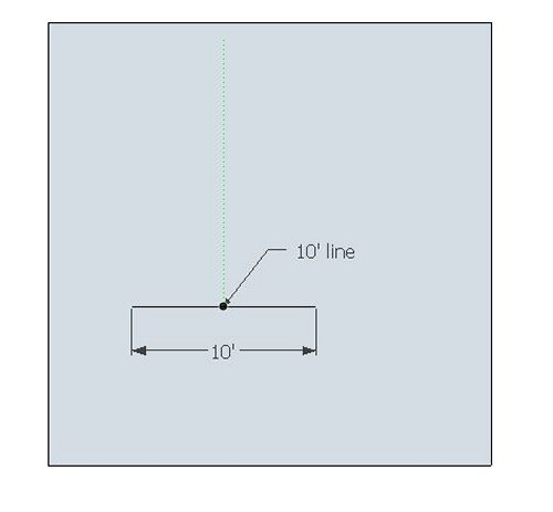 10' chalk line on flat open surface 10' chalk line on flat open surface