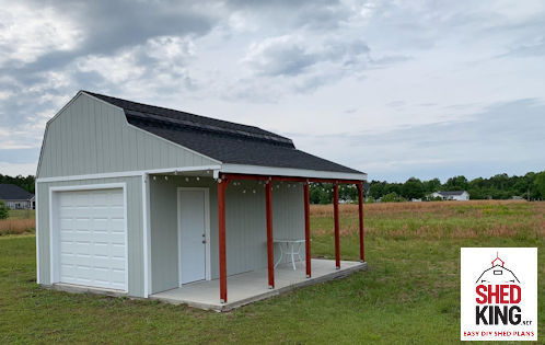 Garage shed ideas barn style with gray color