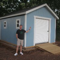 Garage door shed ideas