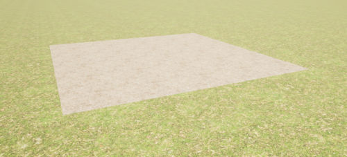 Dug out hole filled with crushed rock for gravel shed foundation