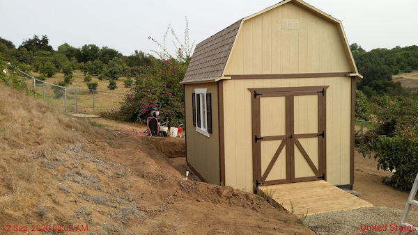Here's another shed picture of Greg's awesome 10x12 barn shed. Greg's shed picture showing the front of his 10x12 barn shed.