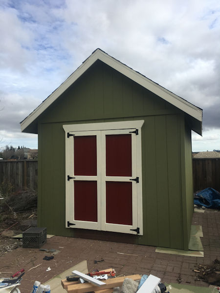 A shed picture of John's 12x16 gable shed. John's 12x16 gable shed picture.