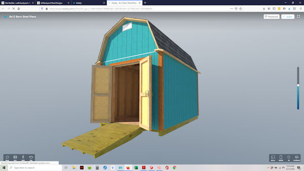 Backyard shed designs for this 8x12 barn shed.