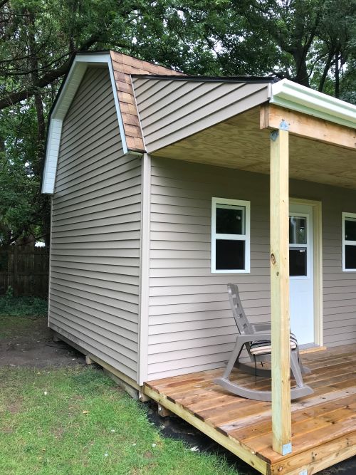 Matt's tiny house on the left side.
