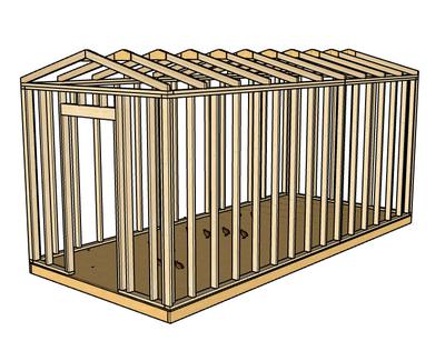 Gable roof framing with 24