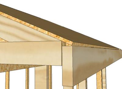 Shed Roof Panel at Fascia