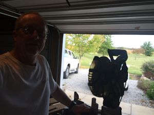 Me working on the flowerboxes