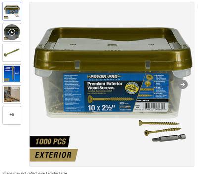 Exterior screws at Lowe's