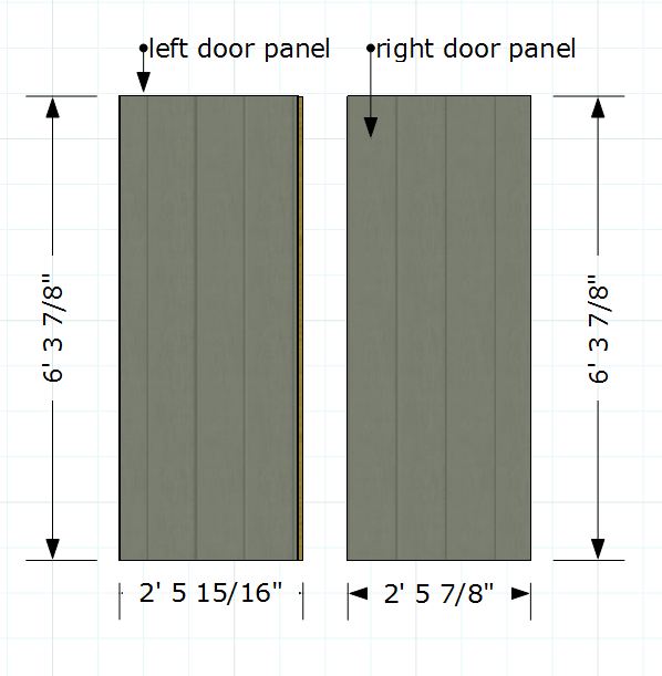 side panels for double shed doors