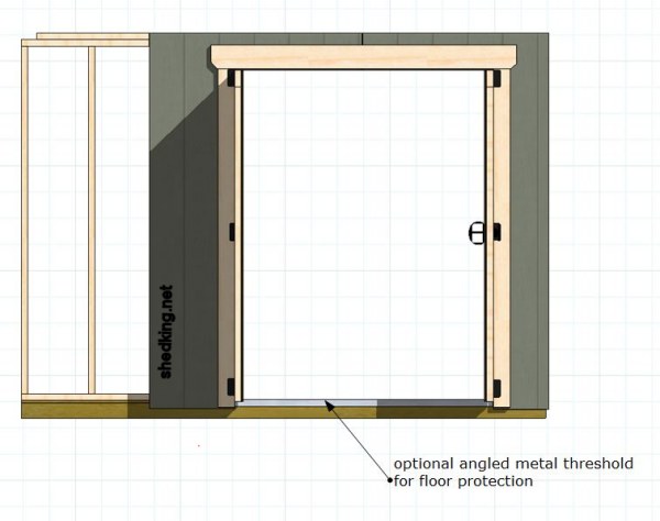 threshold strip for shed doors