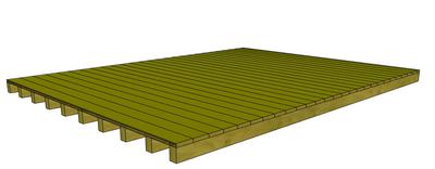 Pressure Treated 2x8 T & G Shed Floor