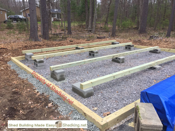 Shed floor on blocks Shed floor on blocks