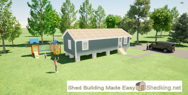 This Shed House Is Elevated Off The Ground For Easier Access To Plumbing and Electric This Shed House Is Elevated Off The Ground For Easier Access To Plumbing and Electric