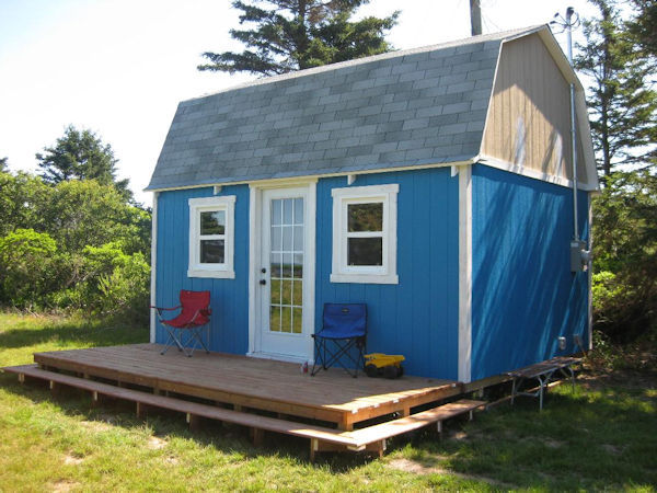 This customer took my 12x16 barn shed and built a nice beach house.