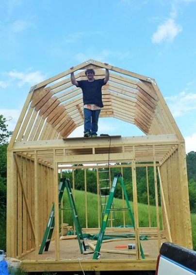 shed-cabin project: loft-ladder