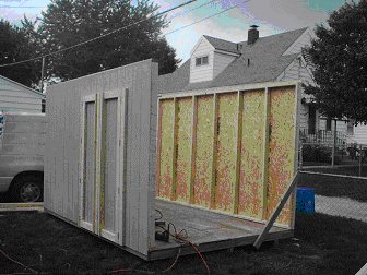 shed walls, shed construction, building a shed