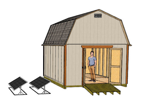 Solar power for your storage shed Solar power for your storage shed