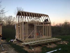 12x16 barn shed with porch