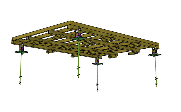 Anchoring your shed foundation with Titan deck foot anchors
