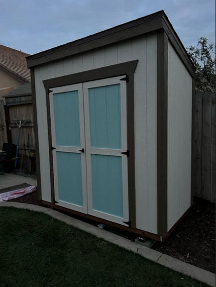 Vinces 4x8 lean to shed Vinces 4x8 lean to shed