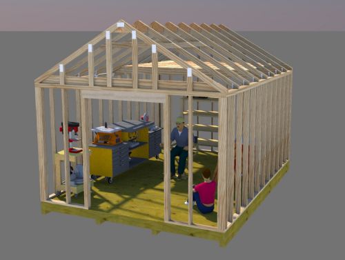 Storage Shed Building Plans, 12x16 Gable Shed plans