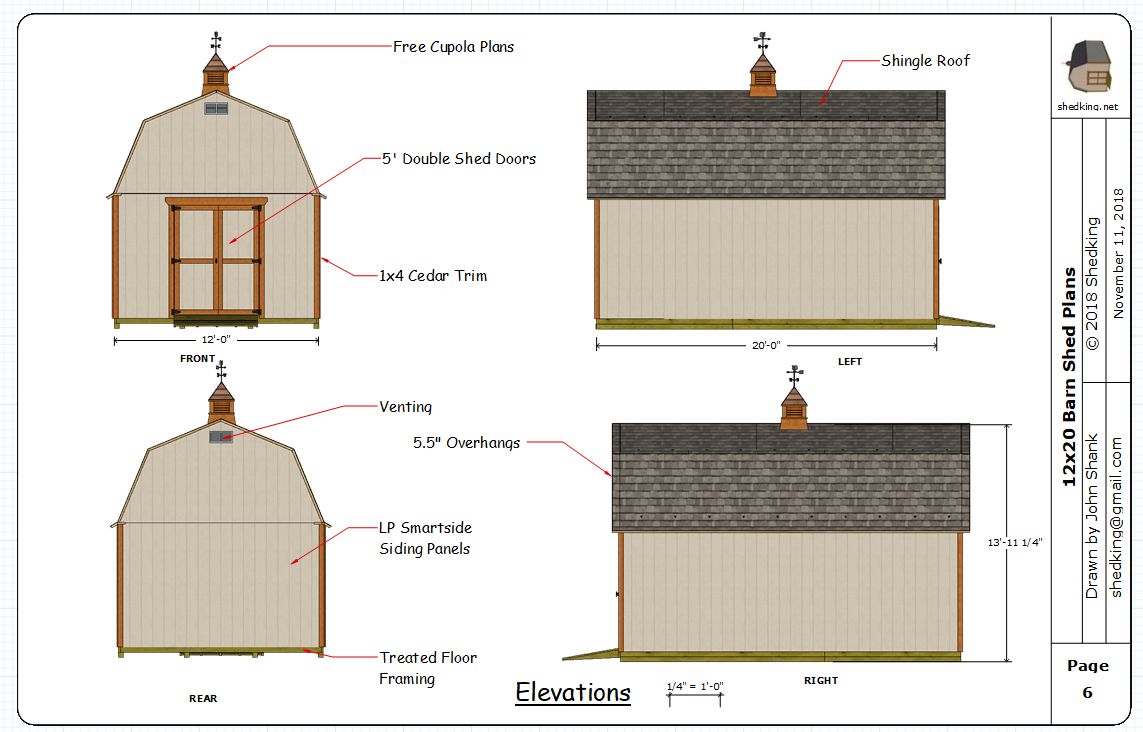 Easy To Use 12x20 Barn Shed Plans