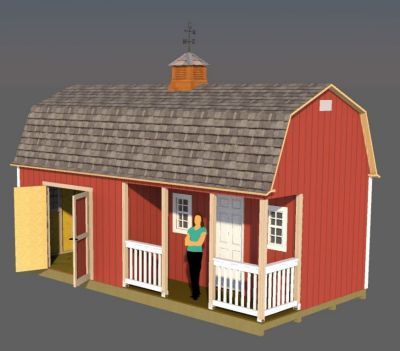 12x24 Barn Plans, Barn Shed Plans, Small Barn Plans