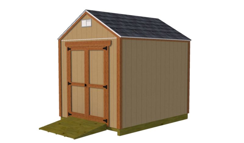 diy 8x10 gable storage shed plan - 3dshedplans™