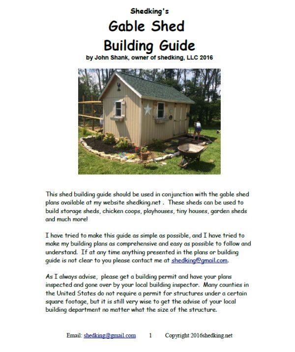 12x16 garden shed plans